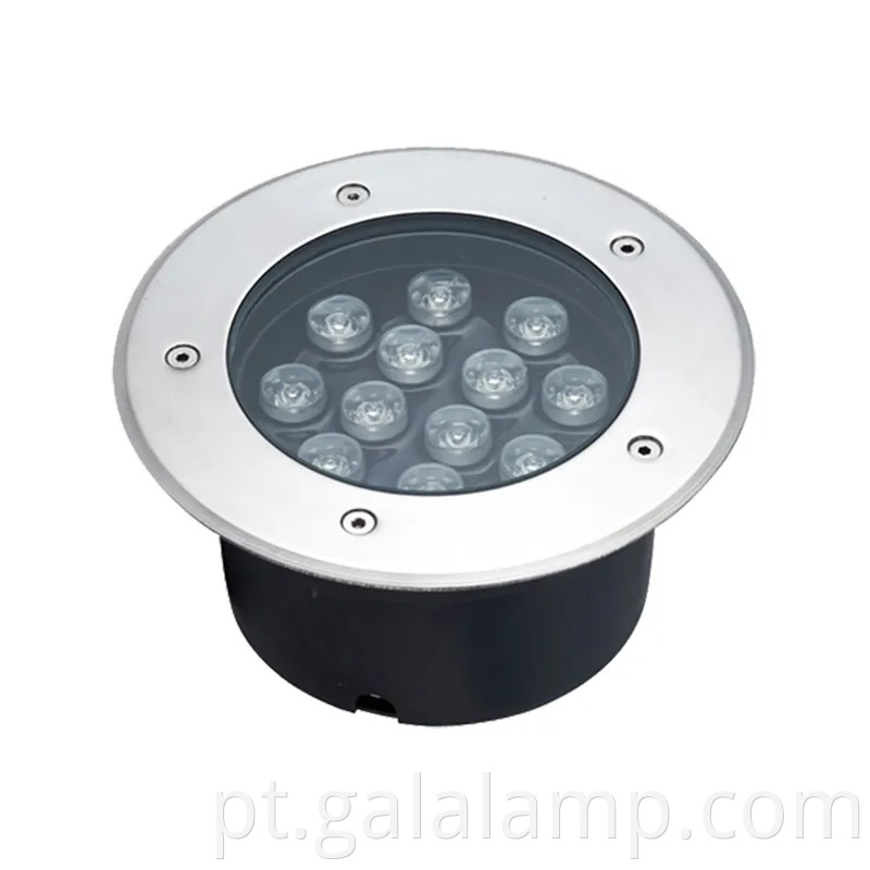 Iluminação LED subterrânea RGB colorida com controle remoto